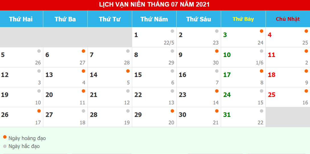 Lịch chọn ngày tốt làm nhà, sửa nhà tháng 7 năm 2021