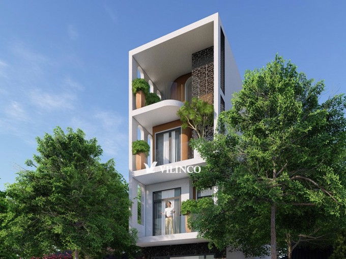 Hình ảnh của Mẫu nhà phố 4 tầng đẹp hiện đại có bể cá - CĐT anh Sơn Lý ở Bắc Giang