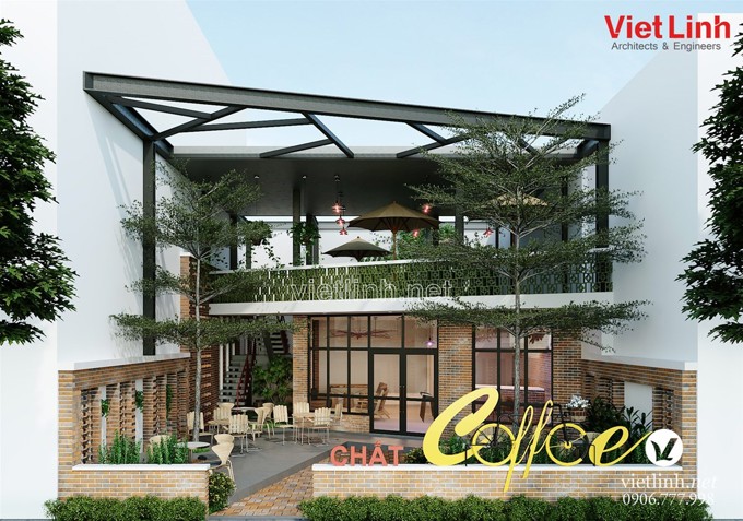 Hình ảnh của Thiết kế quán cafe sân vườn diện tích nhỏ đẹp xinh - Chat coffee