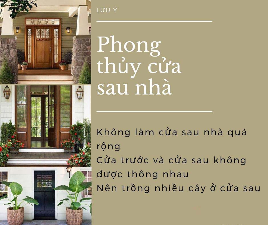 Phong thủy cửa sau nhà